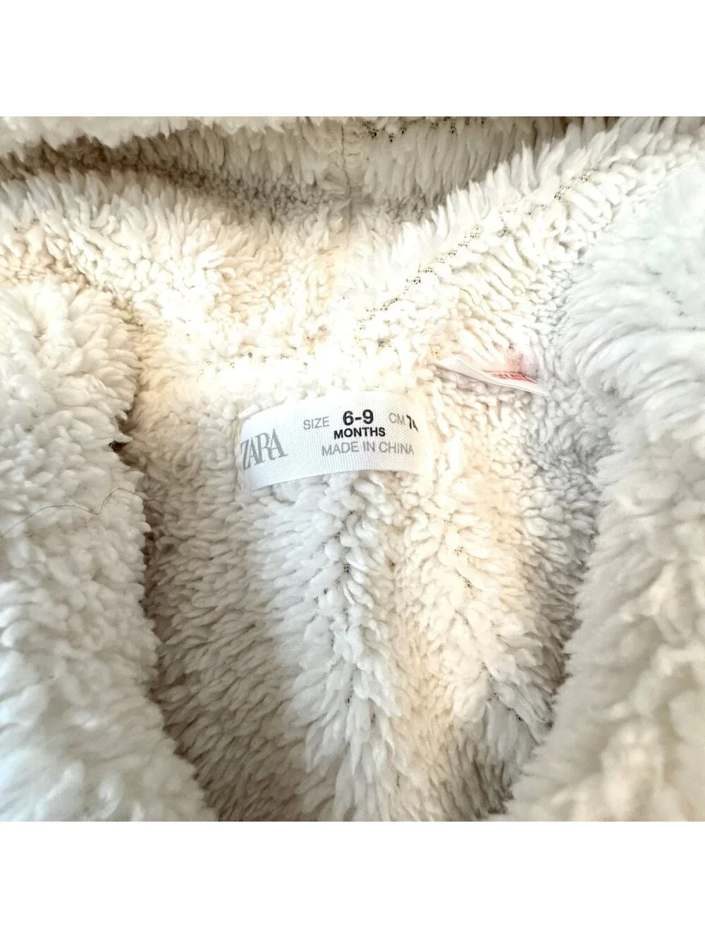 Zara Cream Fuzzy Knitted Sweater Jacket